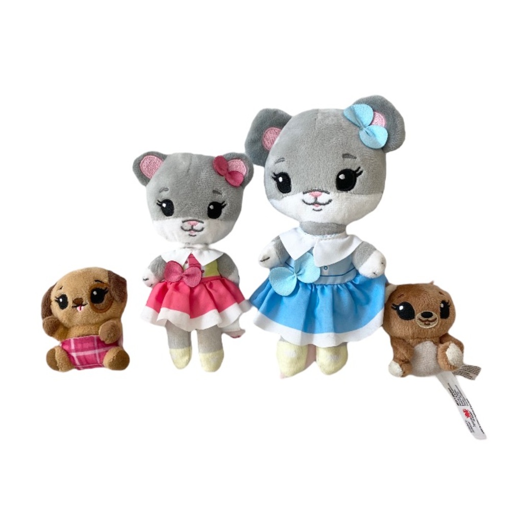 Tiny Tukkins Plush Toy Girl Mice Dog & Bear